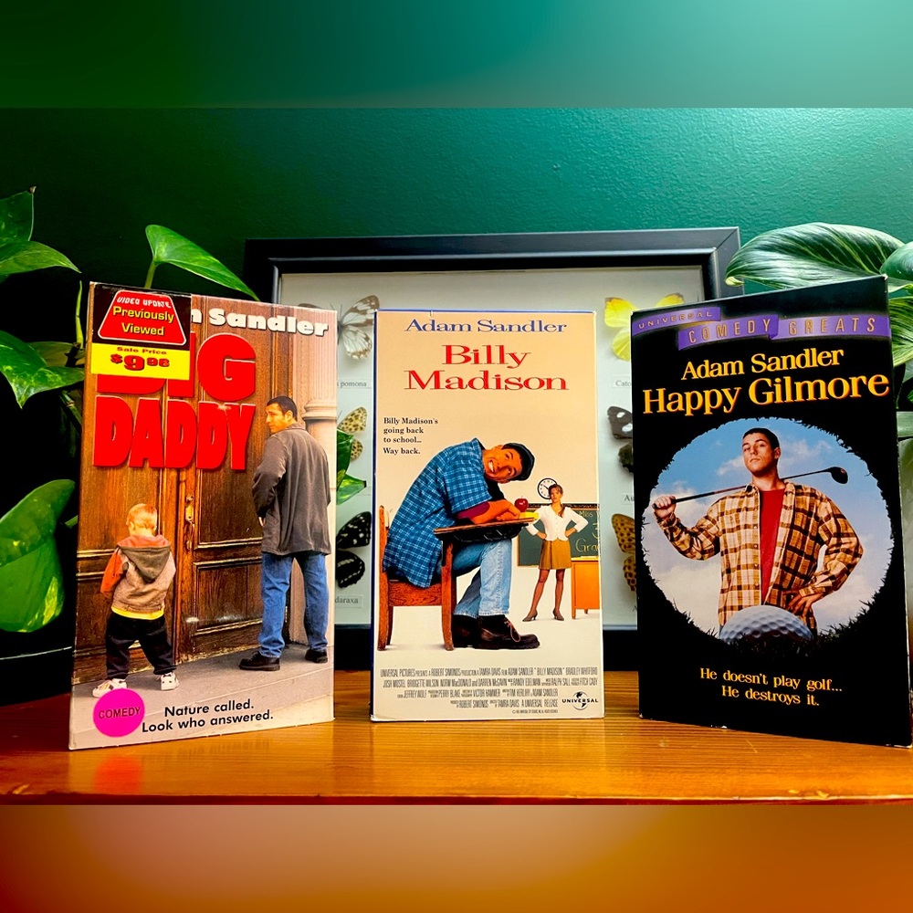 Adam Sandler Comedy Bundle - Big Daddy Happy Gilmore Billy Madison - Vintage VHS